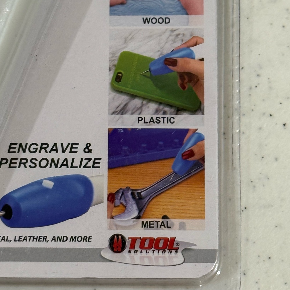 NEW Tool Solutions Cordless Engraver Pen in Blue and White - Picture 6 of 8